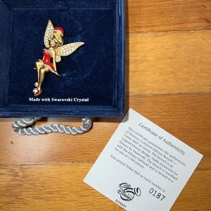 Disney Tinkerbell Ass Santa Limited Edition Swarovski Crystal Only 1500 Pieces